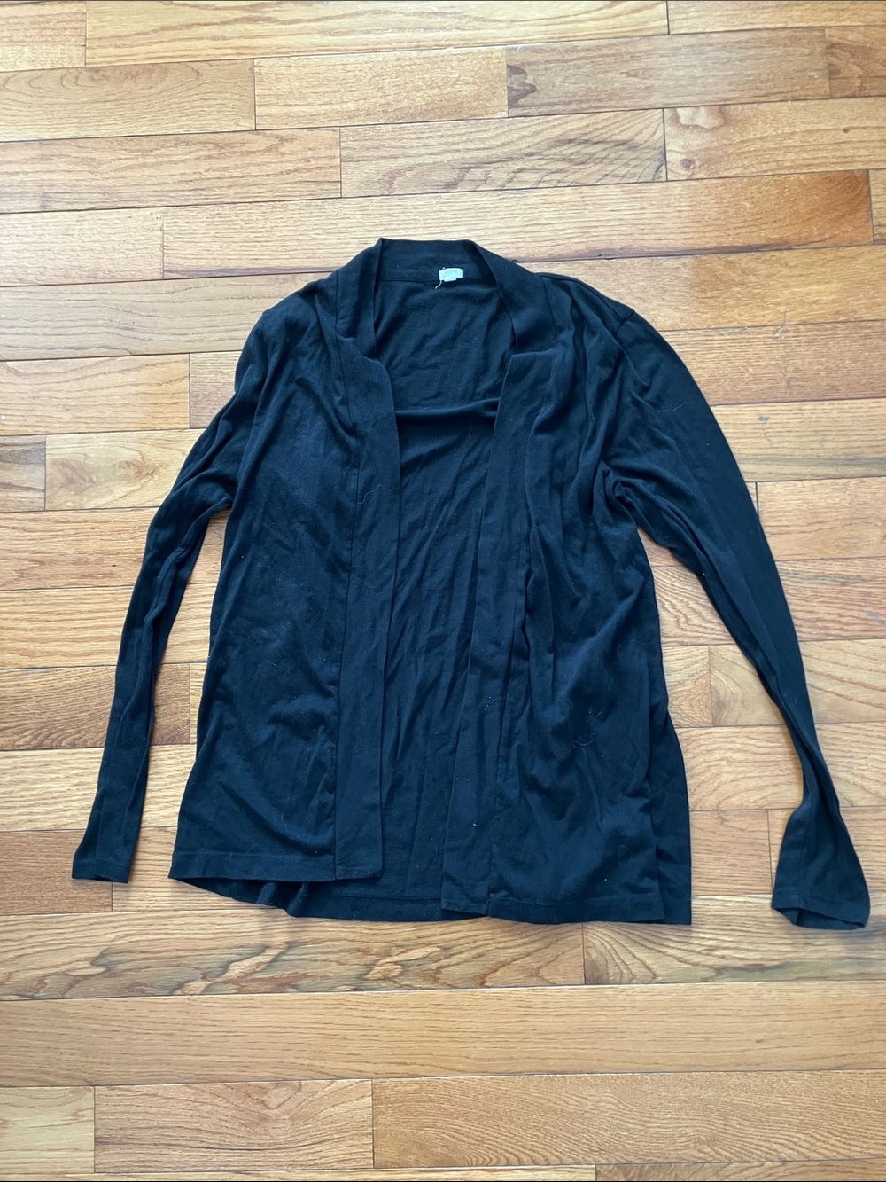 J. Crew Factory Women’s Black Lightweight Open Front Cardigan - XL